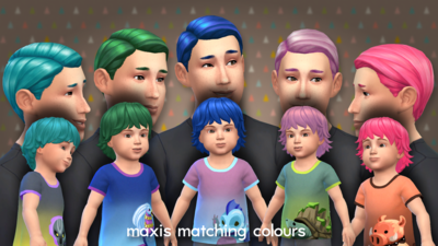 Maxis Matching Medium Wavy Hairdo for Toddlers