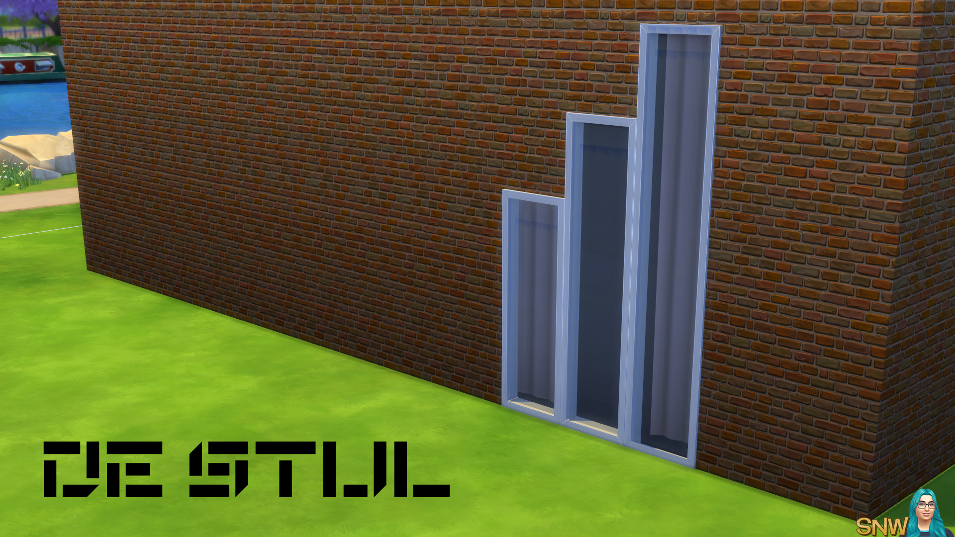 De Stijl Windows for The Sims 4