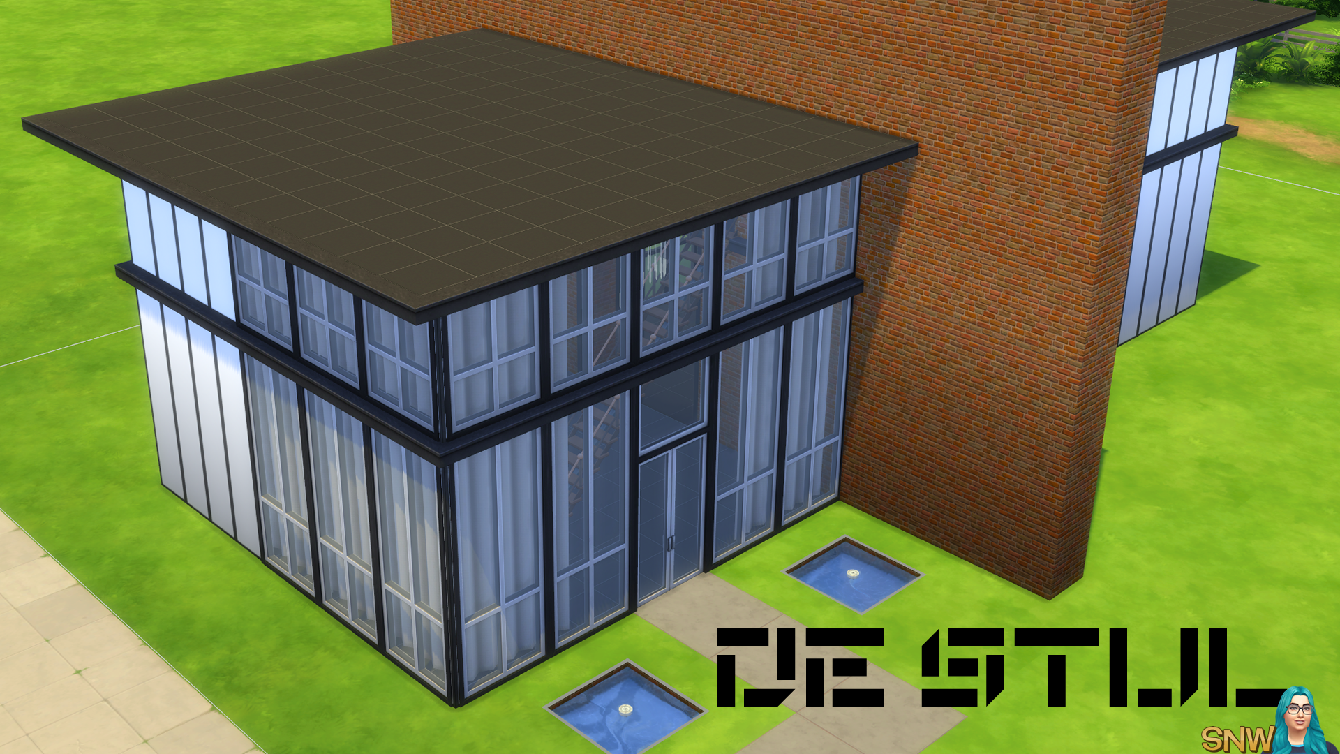 De Stijl Doors for The Sims 4