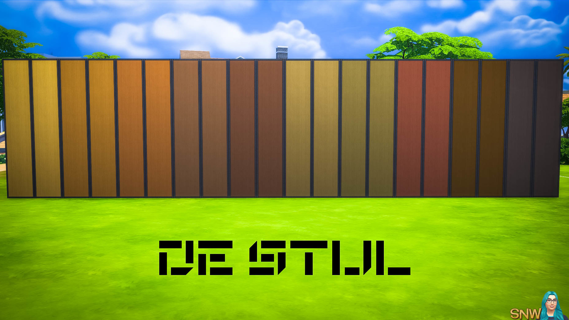 De Stijl Wooden Wall Panels (Full) #1