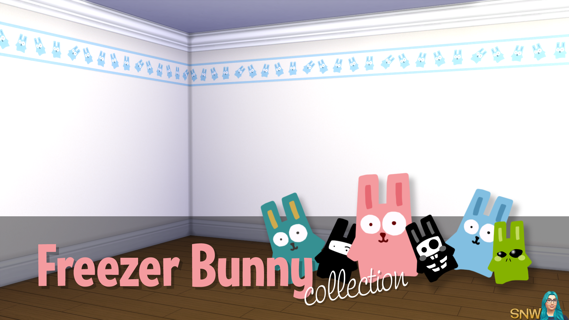 Freezer Bunny Collection: Top Border Wallpapers