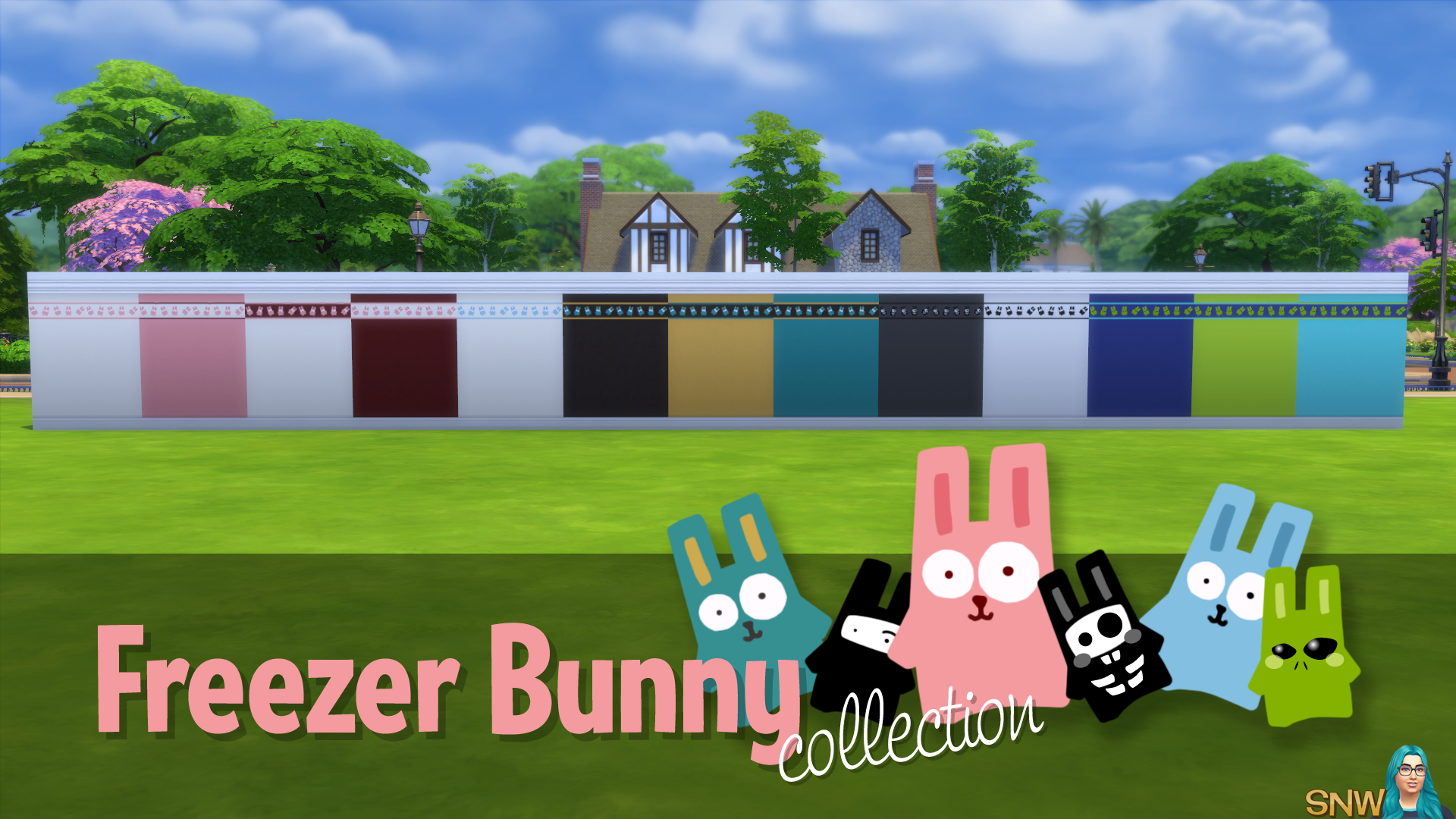 Freezer Bunny Collection: Top Border Wallpapers