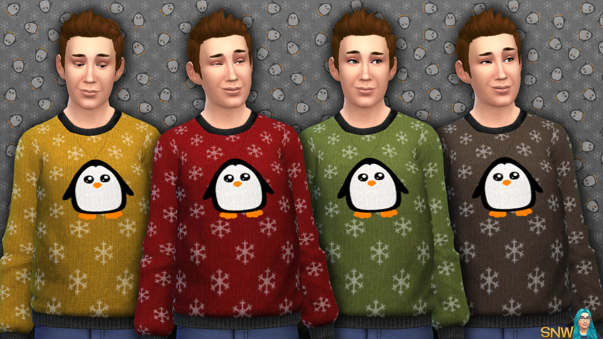 Men&#039;s Penguin Print Sweater