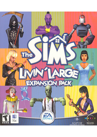 The Sims: Livin&#039; Large for Mac box art packshot