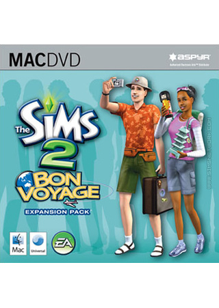 The Sims 2: Bon Voyage for Mac box art packshot jewel case