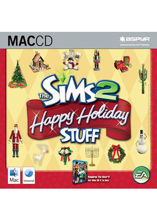 The Sims 3: Happy Holiday Stuff for Mac box art packshot jewel case