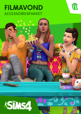 De Sims 4: Filmavond Accessoires cover box art packshot