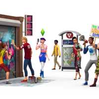 The Sims 4: City Living render / De Sims 4: Stedelijk Leven render