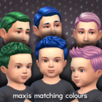 Maxis Matching Short Spiky Hairdo for Toddlers