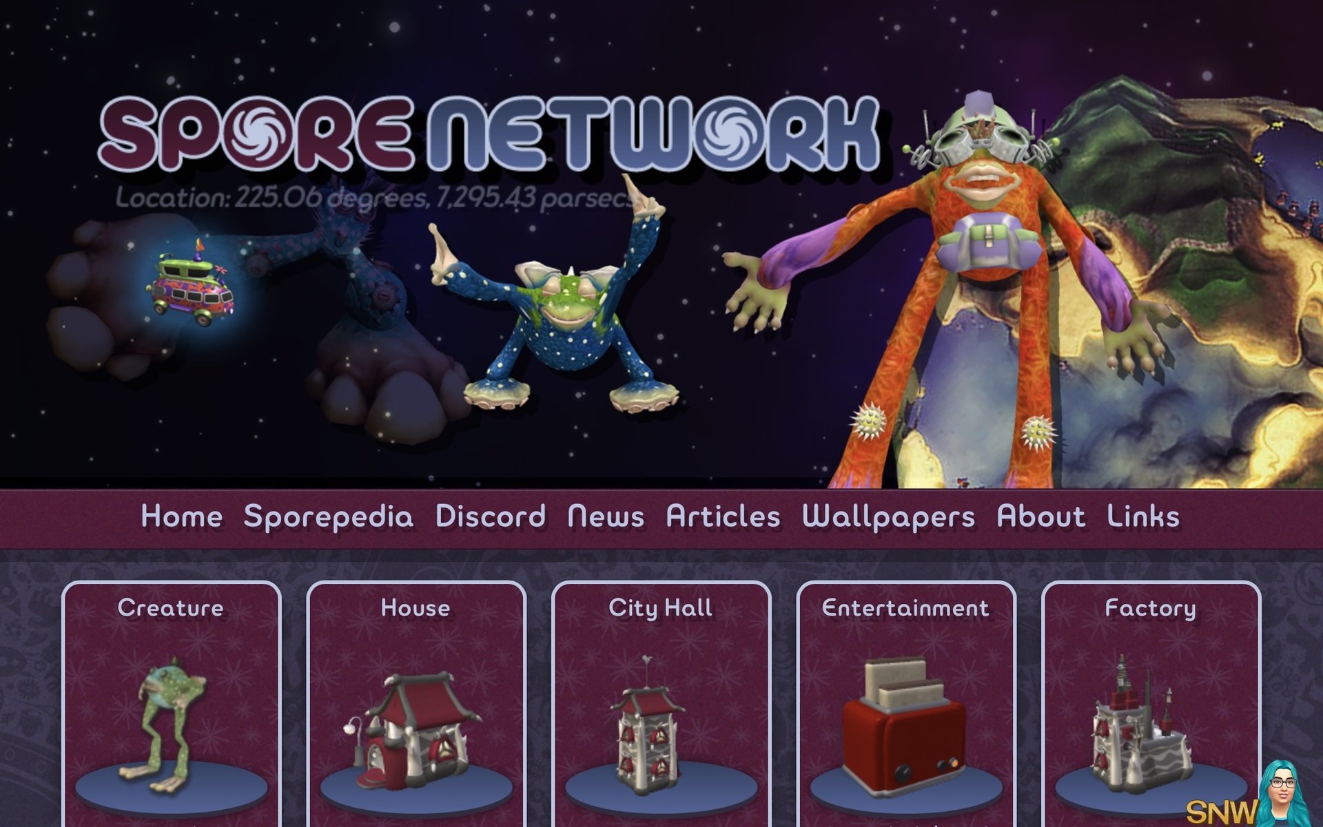 SporeNetwork redesign in progress.