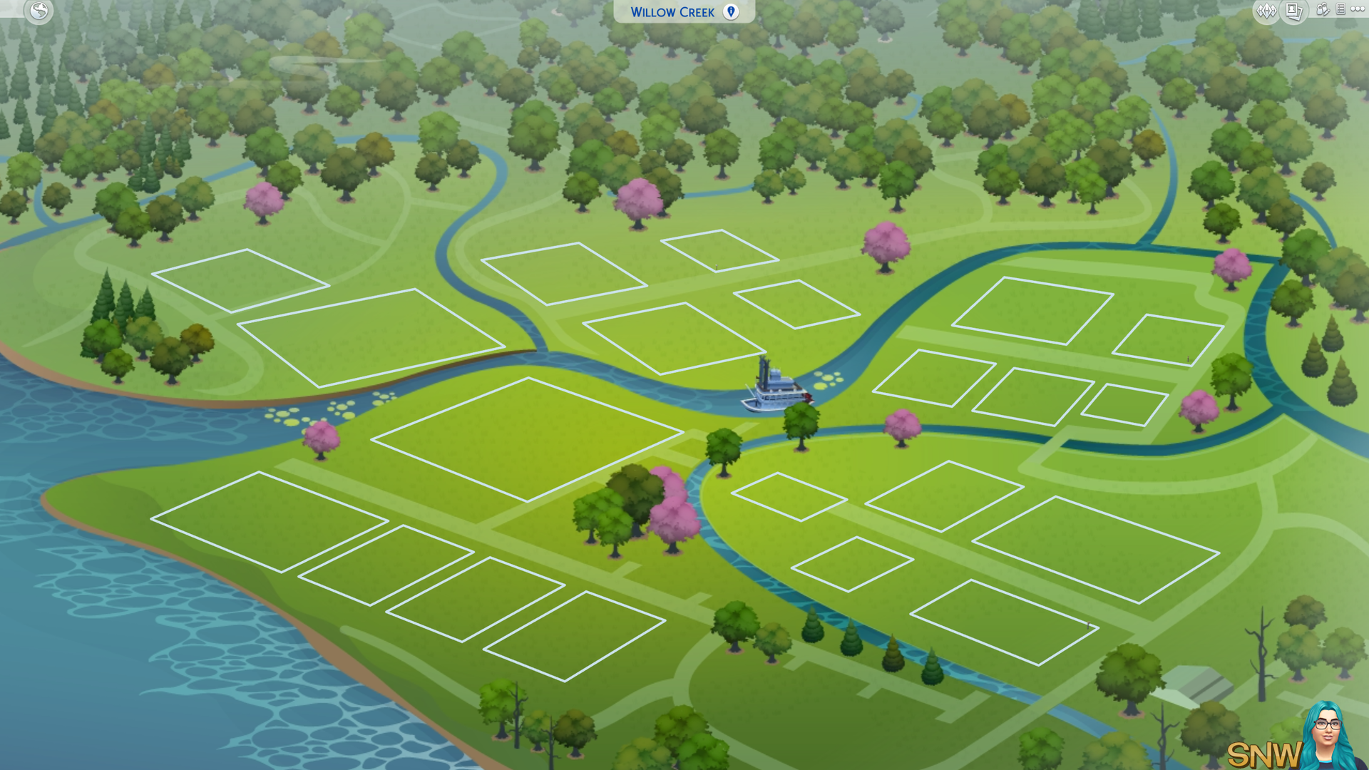 The Sims 4: Willow Creek world (empty)