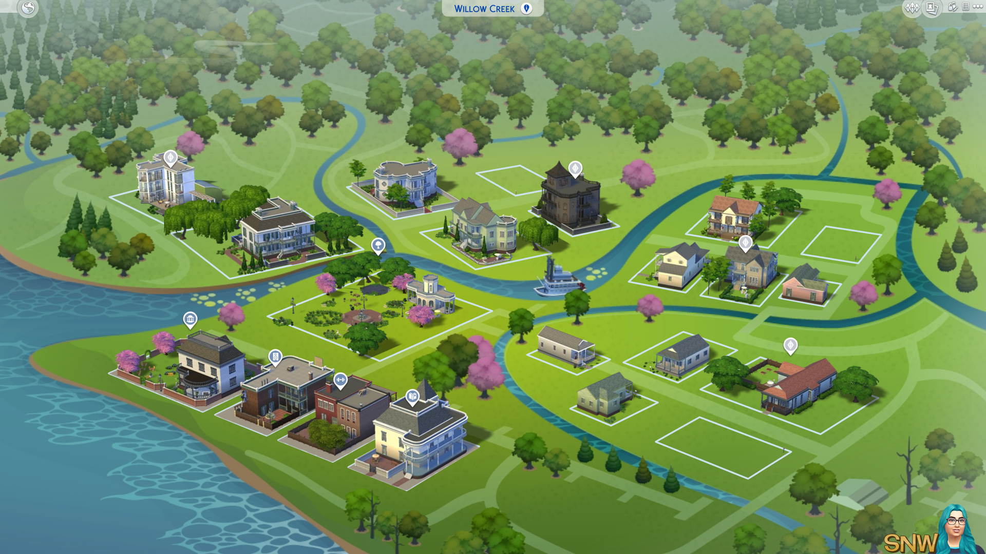 The Sims 4: Willow Creek world