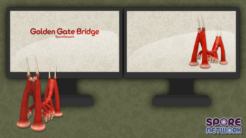 Golden Gate Bridge (light mode) dual screen wallpaper by Rosana at SporeNetwork